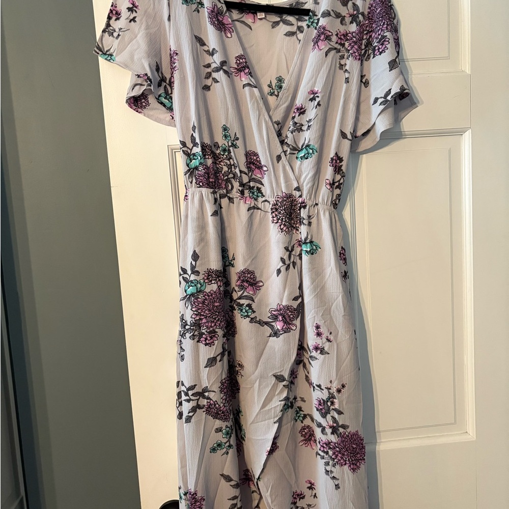 Candie's Purple and Red High Low Wrap Sundress
